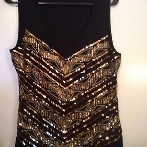 Shirt Black with Gold sequin